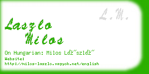 laszlo milos business card